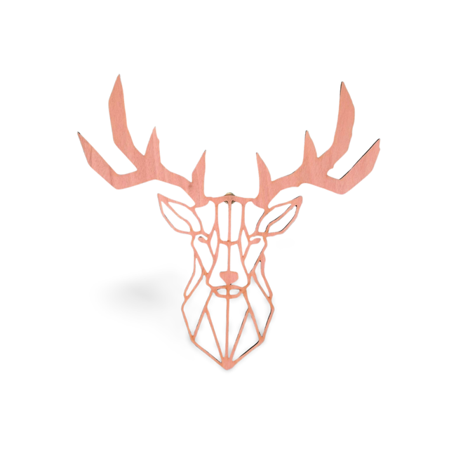 Décoration murale Cerf géométrique en bois – Design naturel et moderne