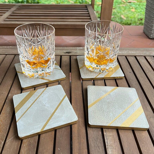 Square concrete coaster