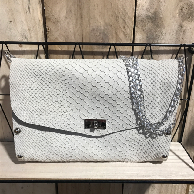 " DOHA " Gris Perle façon Ecailles de Serpent