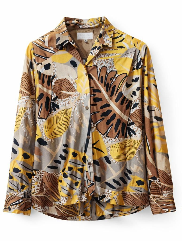 T.38 Chemise à feuilles en coton léger