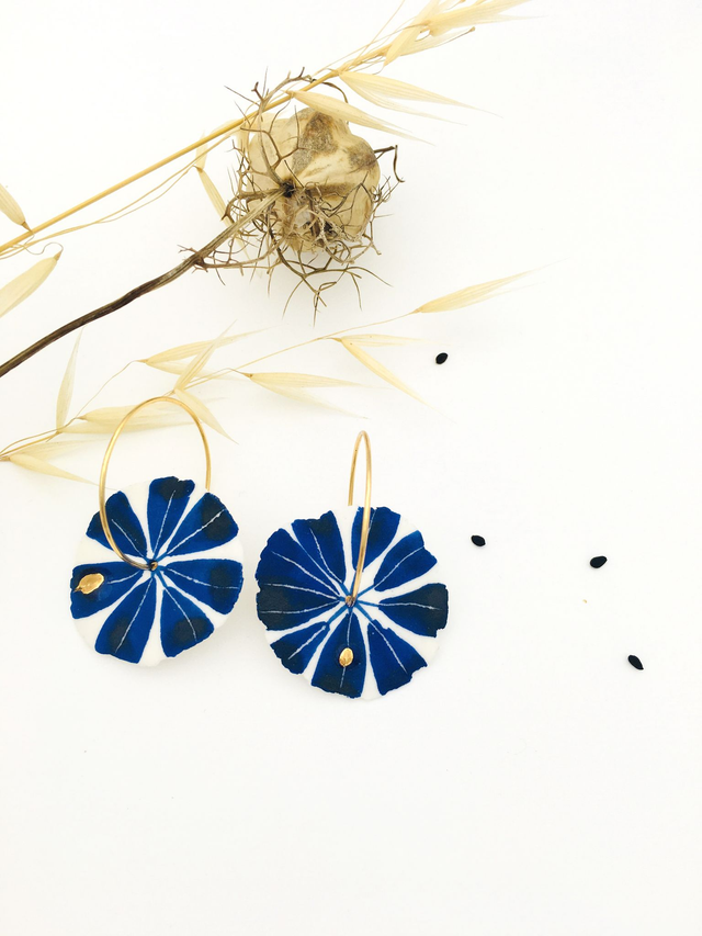 Boucles d'oreilles Fleurs de nuit