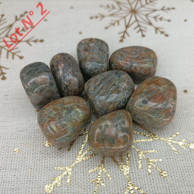 Unakite / Pierres Roulées / Lot N° 2