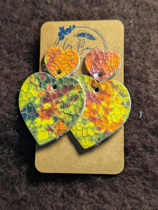 Boucles d'oreilles Louise jaune orangé lo047