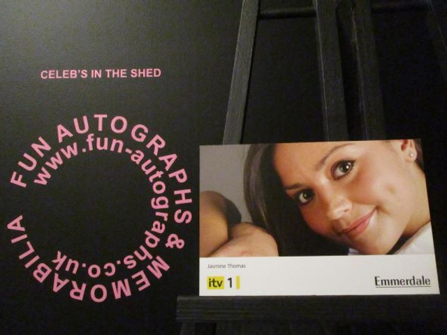 Jenna-Louise Coleman (Jasmine Thomas) Original Emmerdale Yellow &amp; Black Itv1 Logo Cast Card