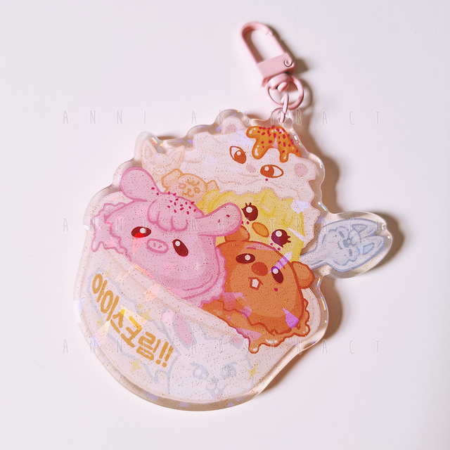SKZ | "ISCREAM!!" Holo Glitter Acrylic Charm