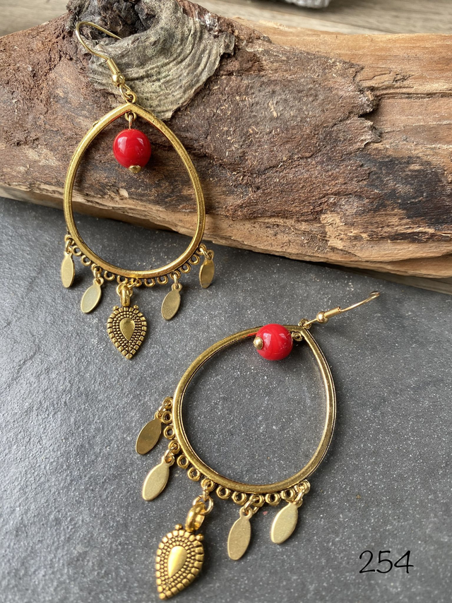 ❤️ Boucles d&#039;oreilles – Goutte Bohème en Acier Inoxydable