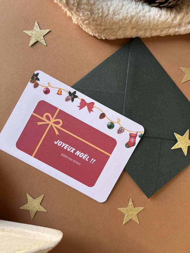 Carte de Noël "Billet non inclus"