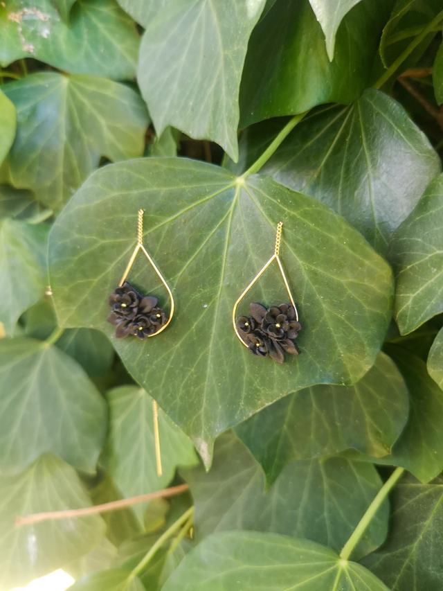 Collection Florale Songe nocturne - Boucles d'oreilles Olivia