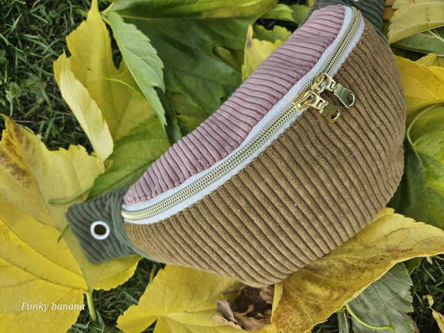 Banane classique taille S velours tricolore 