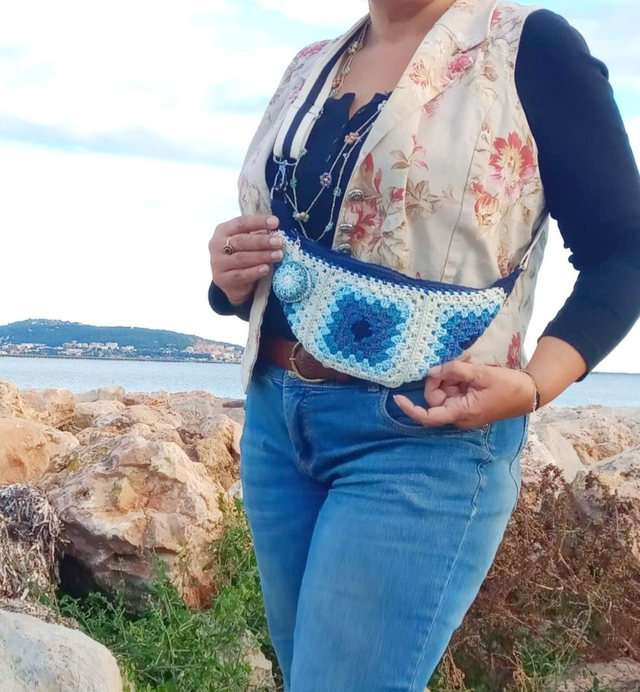 Sac banane au crochet, sac ceinture 
