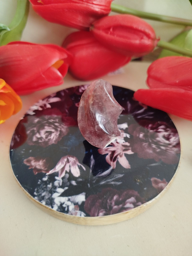  Petite flamme en quartz fraise