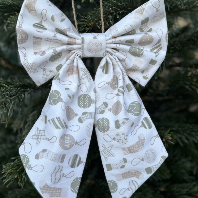 Stockings & Baubles Fabric Bows 