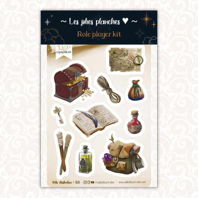 Planche stickers : D&amp;D equipments