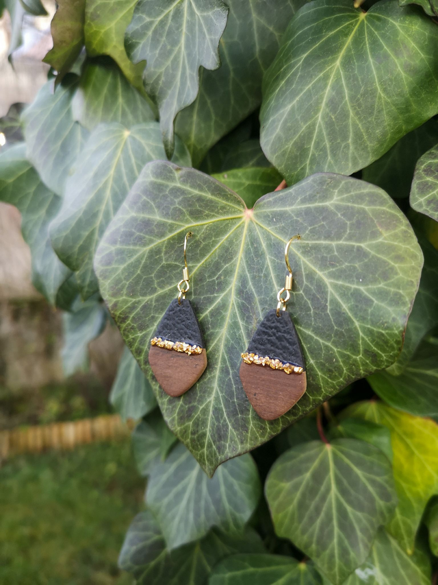 Collection Les Bois et Or - Boucles d&#039;oreilles Mona 