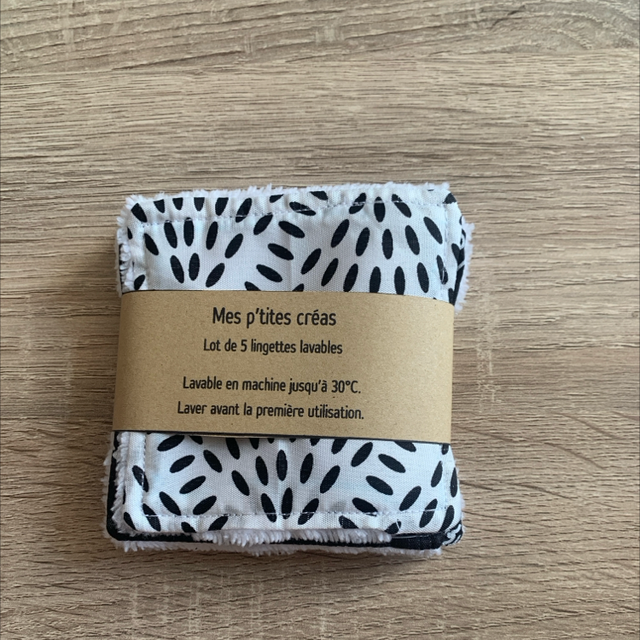 Lot de 5 lingettes lavables