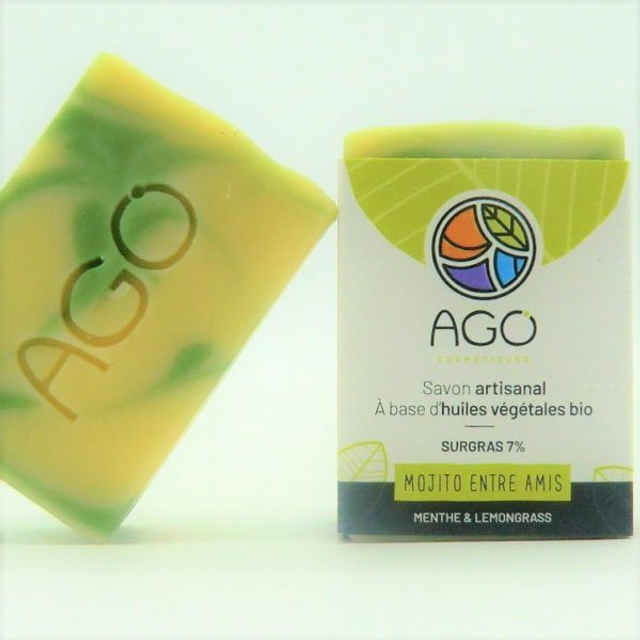 Savon AGO Mojito entre Amis - Menthe Poivrée &amp; Lemongrass - 90g