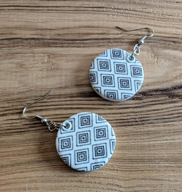 Boucles d'oreilles pâte polymère 1