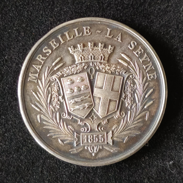 Médaille historique en Argent 1855 signée Stern