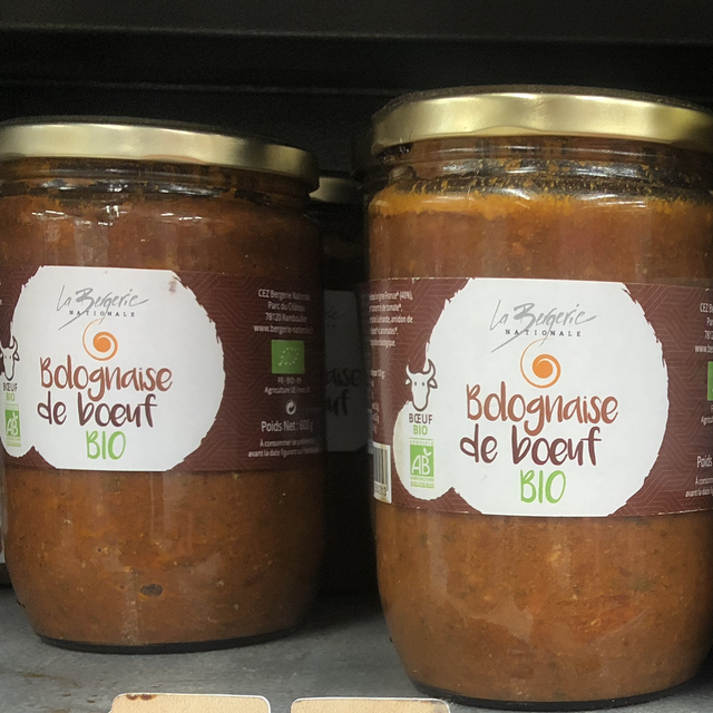 Bolognaise de bœuf bio, 600g, Bergerie Nationale