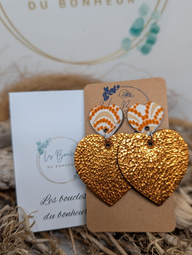 Boucles d'oreilles Louise orange lo101