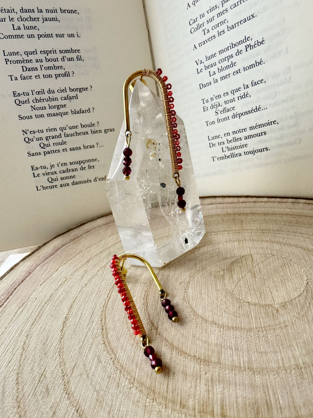 Boucles d'oreilles Passion Rouge - Grenat