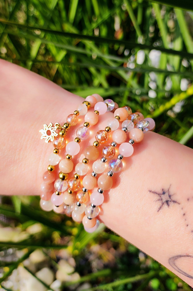 Bracelet "Confiance en soi" Pierre de soleil et Citrine