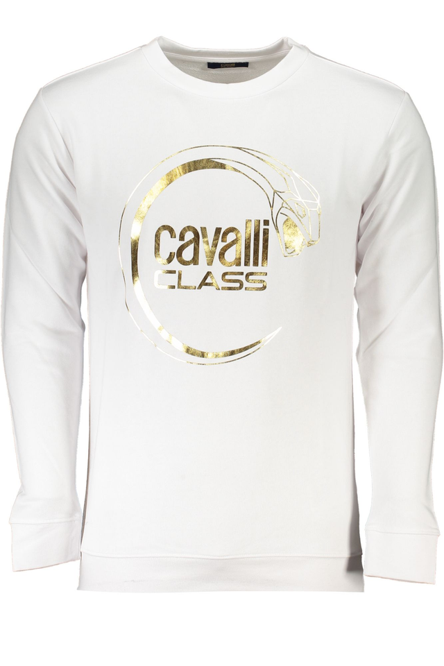 CAVALLI CLASS FELPA SENZA ZIP UOMO BIANCO