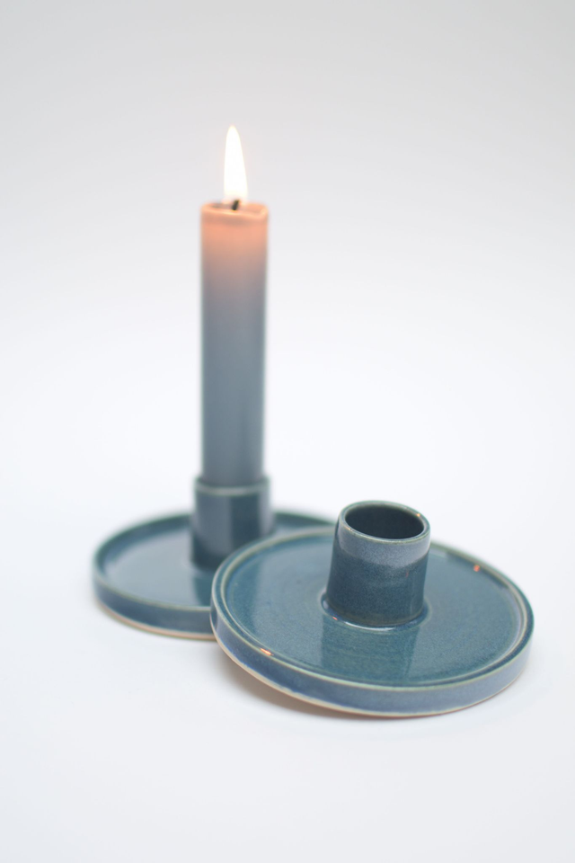 Candle Holder in Deep Blue