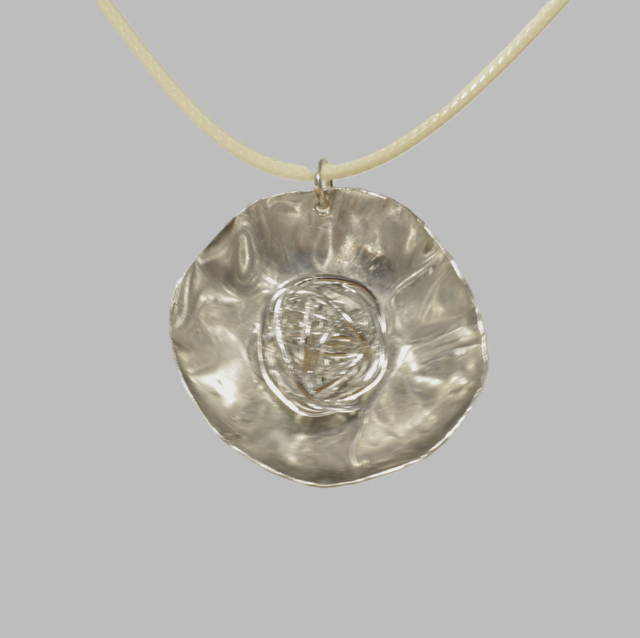 Large Dome Pendant with Wrapped Wire Centre