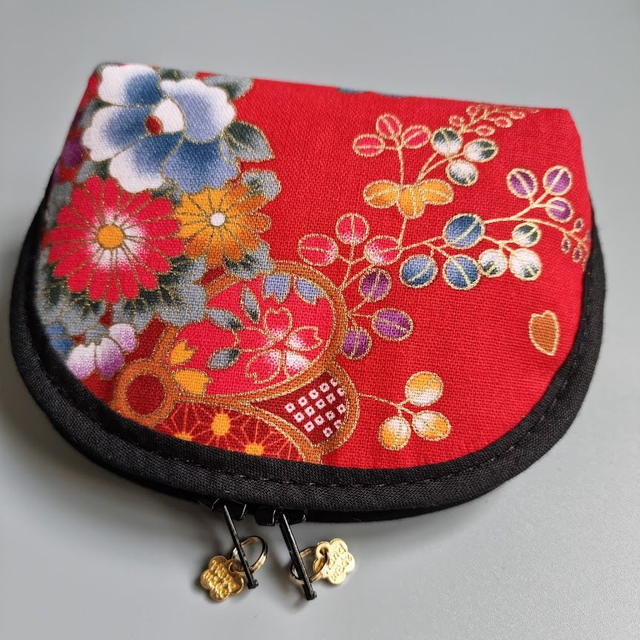 Porte-monnaie arrondi "Kaori" rouge