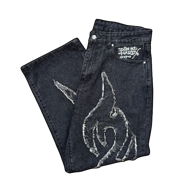 Ed Hardy Embroidered Jeans - W30/L30