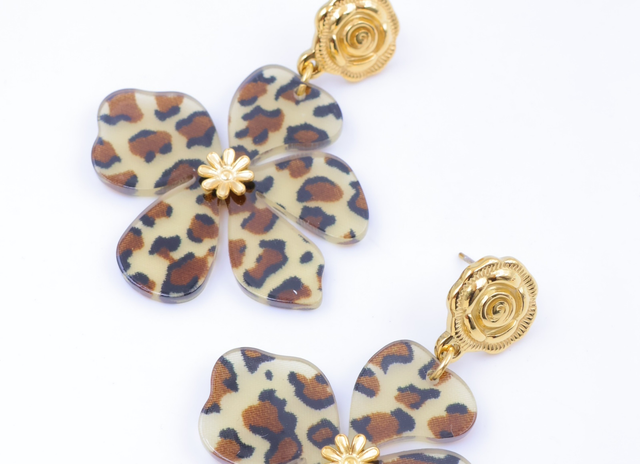 Bouclés fleurs léopard 