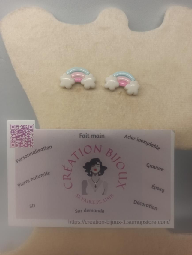 Boucle d'oreille Arc en ciel 