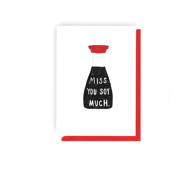 Miss You Soy Much - Illustrated New Job Card  