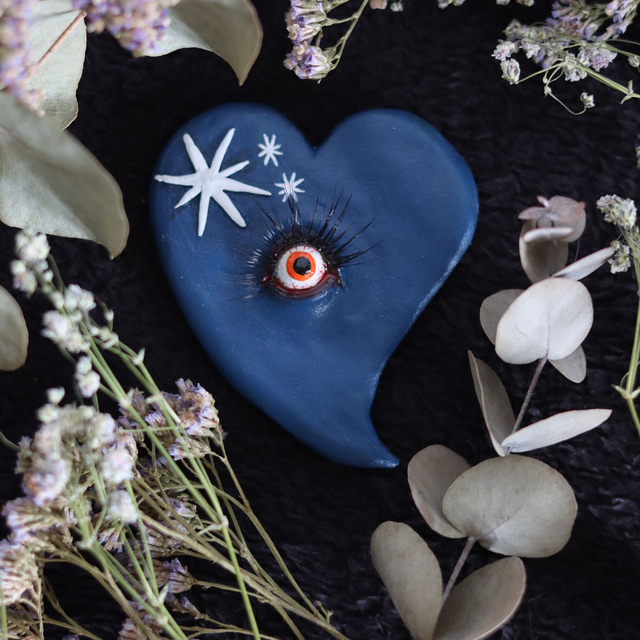 Cœur sacré mini mystique bleu nuit