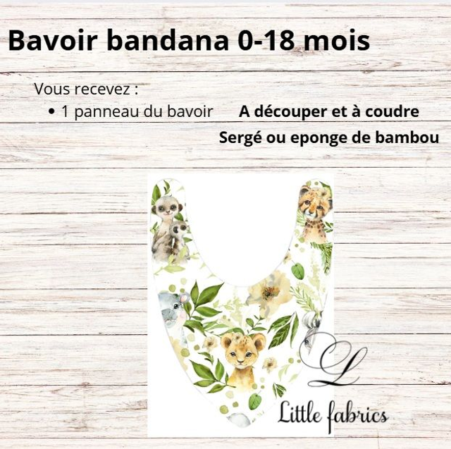 Panneau bavoir savane feuille