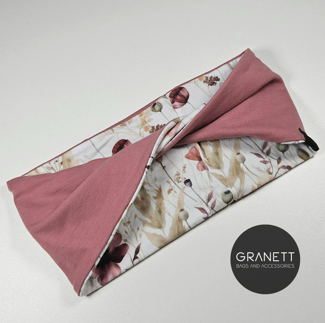 Fejpánt OLD ROSE POPPY double twist