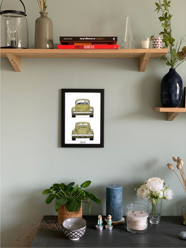 BOCHO - édition limitée - illustration noire et dorée - a4