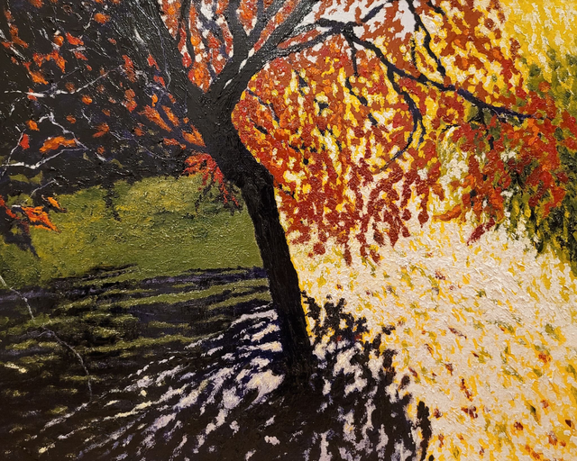 W stronę światła II, 40x50 olej płótno 2022