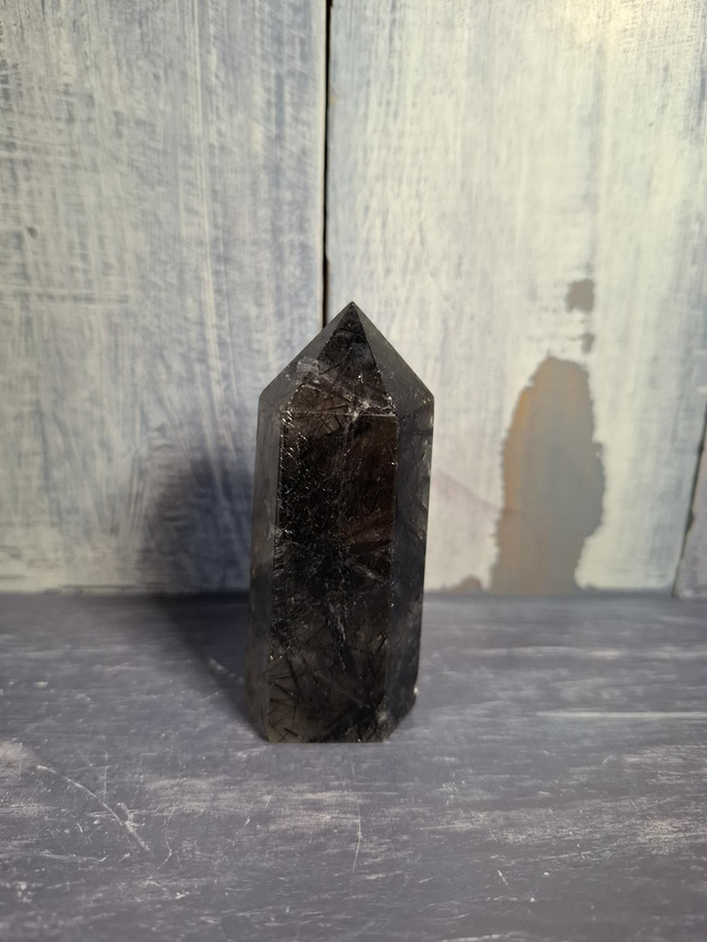 Black Tourmaline in Quartz Tower 