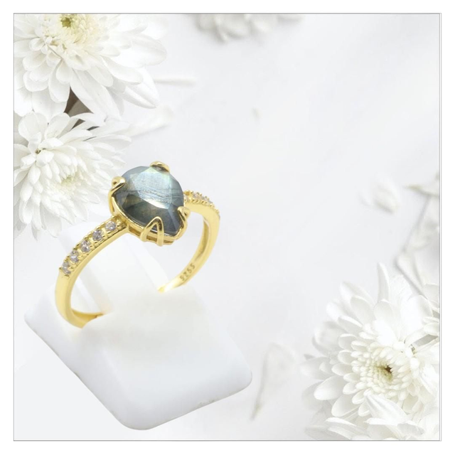 "Labradorite" - Bague argent 925
