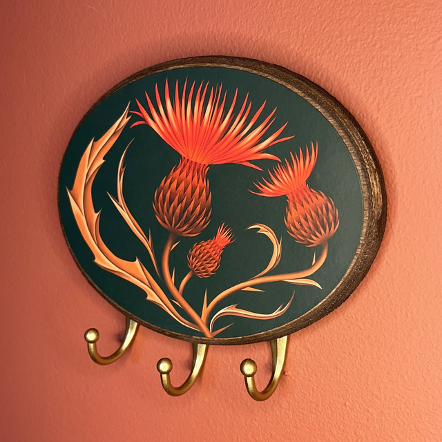 Crochet mural « Chardons »