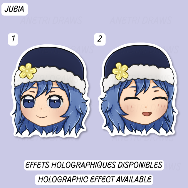 Sticker visage mignon Fairy Tail | Juvia