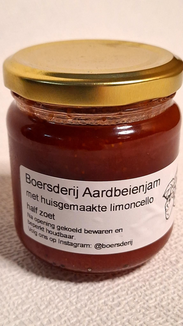 Aardbeienjam met huisgemaakte limoncello 
