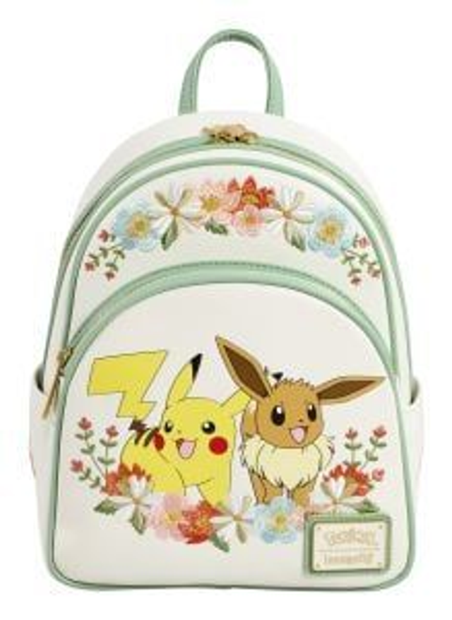 Pokemon Pikachu &amp; Eevee Floral Mini Backpack - FP123