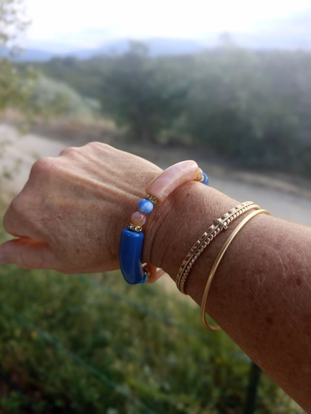 Bracelet perles tubes Arya bicolore uni Neela Koko