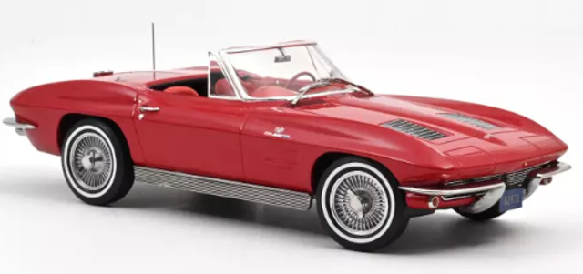 Corvette Stin Ray Cabriolet 1963 rot Norev 1:18