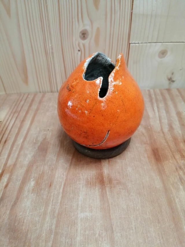Vase petite boule orange