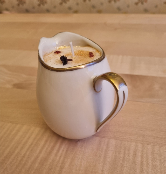 Kerze im Milchkännchen - Unikat