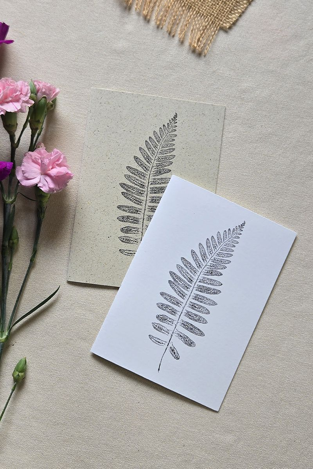 Carte postale monotype - Fougère 